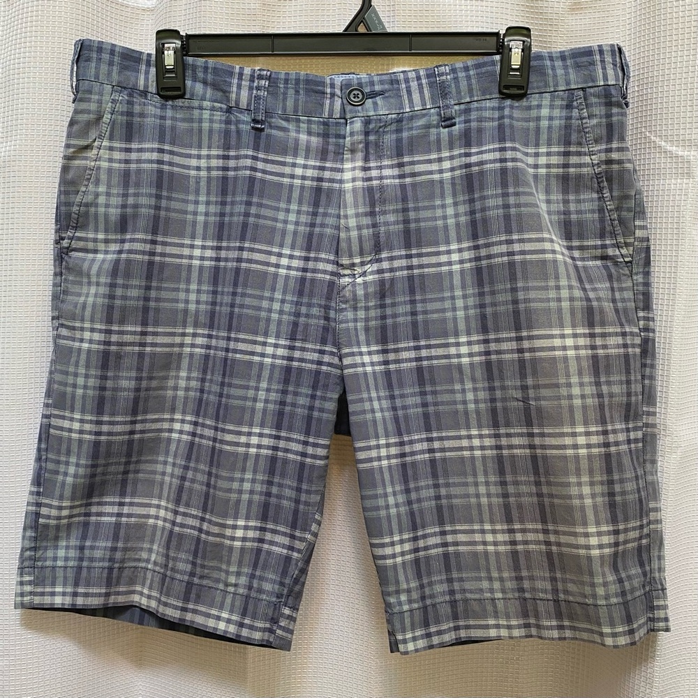 TOMMY HILFIGER Men’s Blue Plaid Shorts Golf Leisure 38